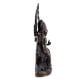 Handmade Oxidized Brass Sitting Lord Vishnu Laxmi Statue