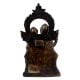Handmade Oxidized Brass Sitting Lord Vishnu Laxmi Statue