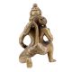 Handmade Golden Brass Lord Hanuman Statue in Blessings Sitting Pose