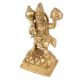 Handmade Golden Brass Ram Bhakt Hanuman Statue