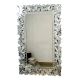 Handmade Silver Glass Ornate Square Modern Venetian Mirror