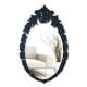 Handmade Black Frame Oval Venetian Mirror