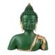 Handmade Antique Green Brass Lord Buddha Bust Statue