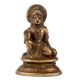 Handmade Golden Brass Hanuman Statue Sitting with Club