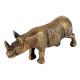 Handmade Antique Brass Rhino Animal Figurine Statue