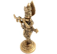 Metallic Statue Of Lord Krishna