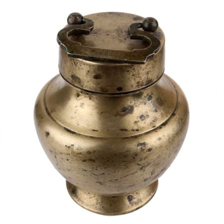 Handmade Multicolor Brass Kamandalu with Lid