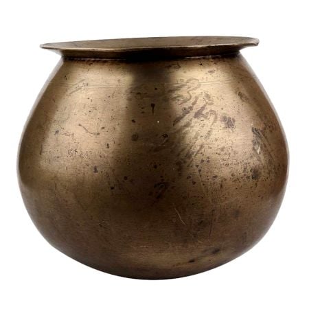 Handmade Brown Brass Handi Pot Old Cookware