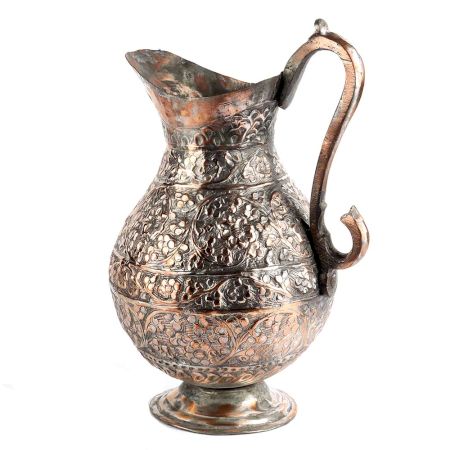 Handmade Shining Copper Embossed Large Jug