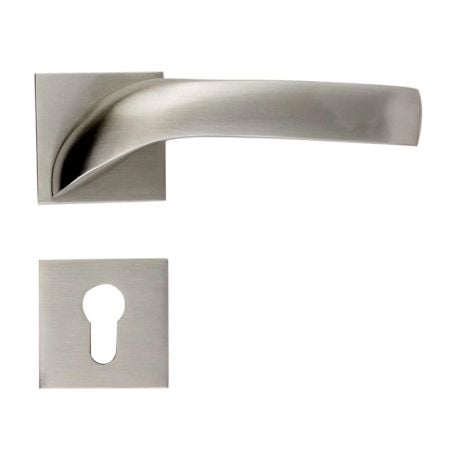 Handmade Satin Steel Brass Mortise Door Lock Handle Set