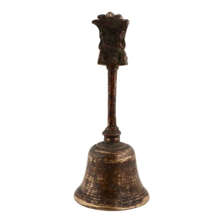Handmade Multicolored Brass Bell Ghanti Laxmi Ganesha Handle