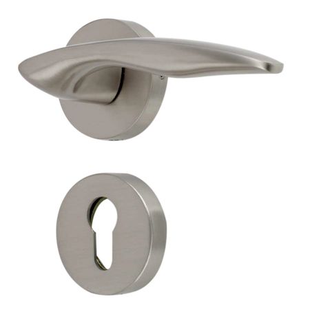 Handmade Silver Matt Brass Elegant Mortise Door Lock Handle Set