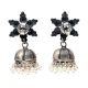 Handmade Oxidized Jhumki With Pearl Beads Drop Earrings For Women
