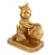 Handmade Golden Brass Krishna Makhan Chor Statue