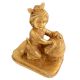Handmade Golden Brass Krishna Makhan Chor Statue