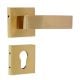 Handmade Gold Brushed Brass Mortise Door Lock Handle Set