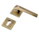 Handmade Antique Gold Brass  Mortise Door Lock Handle Set
