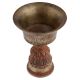 Handmade Antique Brass Pedestal Vase With Engraved Design