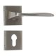 Handmade Silver Matt Finish Brass Mortise Door Lock Handle Set