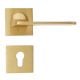 Handmade Satin Brass Modern Mortise Door Handle Set