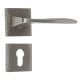 Handmade Silver Matt Finish Brass Mortise Door Lock Handle Set