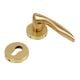 Handmade Polished Gold Brass Mortise Door Lock Handle Set