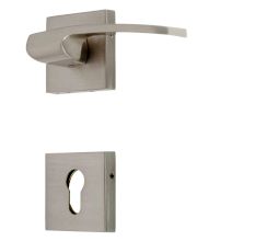 Handmade Silver Finish Mortise Handle Door Lock Set