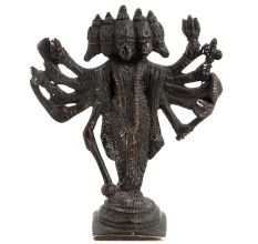 Panchamukhi Or 5 Headed Hanuman Standing Figure In Stylish Brass