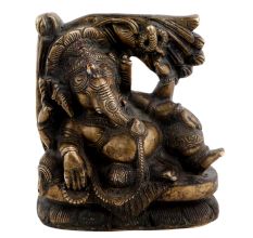 Brass Sitting Ganesha With Pillow
