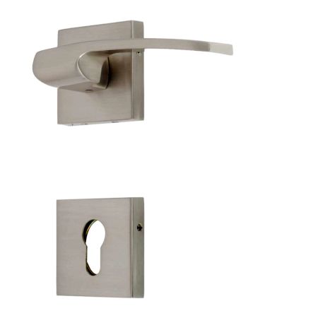 Handmade Silver Finish Mortise Handle Door Lock Set