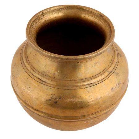 Handmade Gold Brushed Brass kalash Or Lota