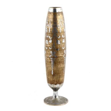 Handmade Silver Pated Brass Flower Vase Home Decor