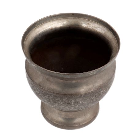 Intricately Designed Vintage Pot Carved From Hyderabad