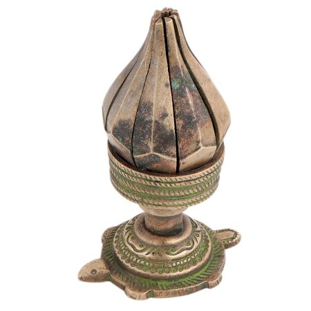 Incense Holder Lotus Flower With Turtle For Pooja Room