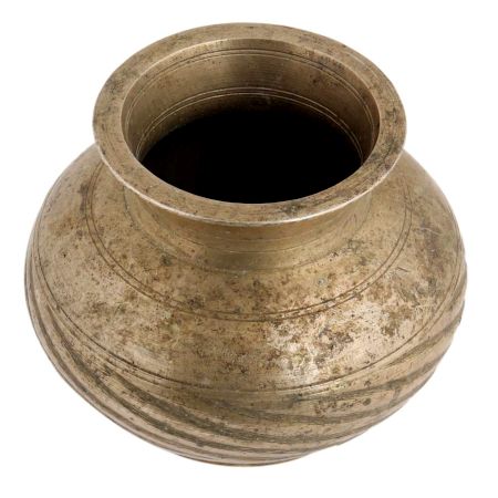 Vintage Holy Water Pot With Lines On It For The Prayer Room