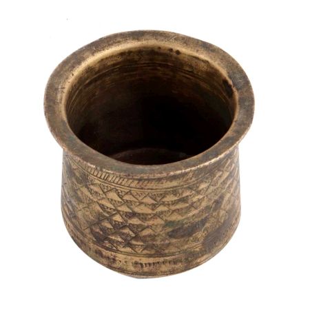Brass Vintage Used Panchpatra Small