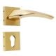 Handmade Golden Finish Brass Mortise Lock Handle set