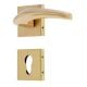 Handmade Golden Finish Brass Mortise Lock Handle set