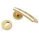 Handmade Golden Brass Modern Style Mortise Handle Set