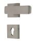 Handmade Nickel Brushed Contemporary Design Square Mortise Door Lock Handle Set