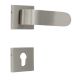 Handmade Nickel Finish Brass Square Mortise Door Lock Handle Set
