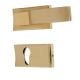 Handmade Golden Finish  Rectangle Mortise Door Lock Handle Set