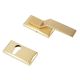 Handmade Golden Finish  Rectangle Mortise Door Lock Handle Set