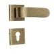 Handmade Antique Brass Square Mortise Door Lock Handle Set