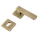 Handmade Satin Brown Brass Square Mortise Door Lock Handle Set