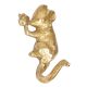 Handmade Golden Color Brass Metal Rat Animal Wall Hooks