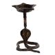 Brass Vintage Used Oil Cobra Lamp With 5 Jyoti