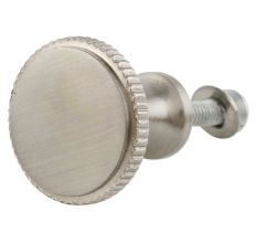 Handmade Nickel-Finish Round Brass Cabinet Knob