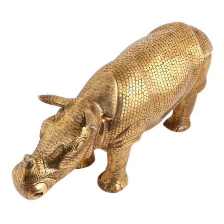 Rhino Standing Animal- With Carved Details