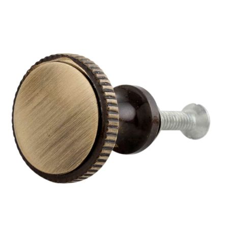 Handmade Antique Brass Round Contemporary Knob